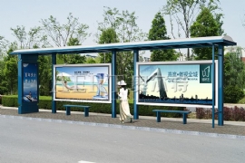 候車亭制作采用高溫靜電噴塑優(yōu)點